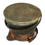 Antique CRUDE COPPER JUG Primitive FRENCH KETTLE Watering Can ODD BUCKET Patina!