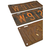 Vintage NJ LICENSE PLATE Lot of 5 New Jersey 1930s PLATES 1934, 1936 & Pair 1937