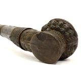 Antique ISLAMIC CHIBOUK SMOKING PIPE Brass & Copper TOPHANE BOWL Ottoman RARE!!
