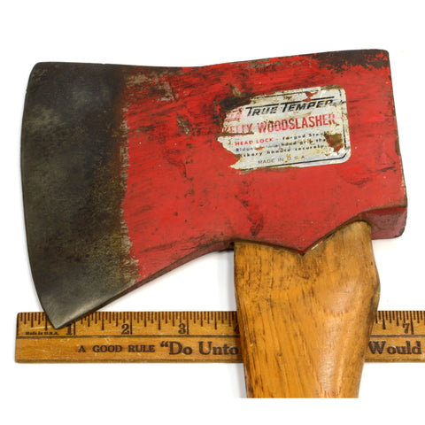 Vintage TRUE TEMPER "KELLY WOODSLASHER" AXE Jersey Pattern ORIG. HICKORY HANDLE!