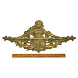 Vintage BRASS FIGURAL WOMAN WALL DECOR 18" Salvaged/Broken Coat Rack REPURPOSE?!