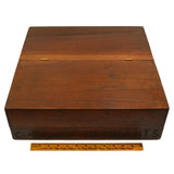 Antique COUNTRY GENERAL STORE DISPLAY Wooden Box CLAPP & BAILEY'S REMNANTS c19th