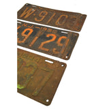 Vintage NJ LICENSE PLATE Lot of 5 New Jersey 1930s PLATES 1934, 1936 & Pair 1937