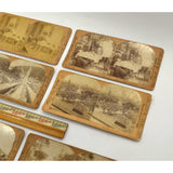 Antique STEREOSCOPE CARD Lot 11 STEREOVIEWS Keystone View c.1895-1900 BATTLESHIP