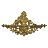 Vintage BRASS FIGURAL WOMAN WALL DECOR 18" Salvaged/Broken Coat Rack REPURPOSE?!