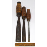 Vintage NOOITGEDAGT CHISEL Lot of 3 "J.N.I.J" Woodworking Tools SWEDISH CHISELS!