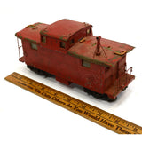 VTG/Antique WALTHERS No. 201 RED CABOOSE Wood & Metal O-GAUGE TRAIN Make Offers!