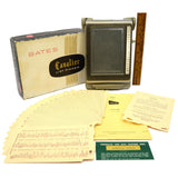 New Old Stock BATES "CAVALIER" LIST FINDER Complete in Box PATENT PENDING Silver