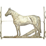 Salvaged ARCHITECTURAL HARDWARE Aluminum SCREEN DOOR FRAME w/ HORSE MOTIF c.1950