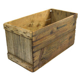 Vintage "FORTY FATHOM BRAND" FISH CRATE Wood Box by BAY STATE FISHING CO. Boston