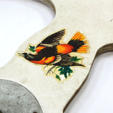 Vintage FOLK ART CARNIVAL GAME WHEEL 29" Gambling CASINO Gaming 0-40 BIRD MOTIF