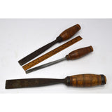 Vintage NOOITGEDAGT CHISEL Lot of 3 "J.N.I.J" Woodworking Tools SWEDISH CHISELS!