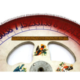 Vintage FOLK ART CARNIVAL GAME WHEEL 29" Gambling CASINO Gaming 0-40 BIRD MOTIF