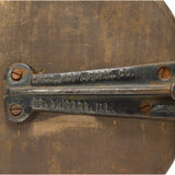 Vintage WALL-MOUNTED FLIP-DOWN STOOL 10" Wood Seat "H&M / CHICAGO HDW. FDRY. CO"