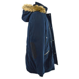 New w/ Tags! NAUTICA MEN'S COAT Faux/Fake Fur HOODED PARKA Dark Navy SIZE: MED.