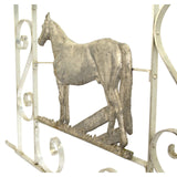 Salvaged ARCHITECTURAL HARDWARE Aluminum SCREEN DOOR FRAME w/ HORSE MOTIF c.1950