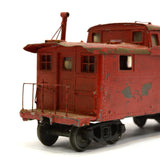 VTG/Antique WALTHERS No. 201 RED CABOOSE Wood & Metal O-GAUGE TRAIN Make Offers!