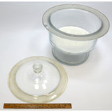 Chemistry LAB GLASS DESICCATOR 12" Tall, 2 Liter w/ 9" PORCELAIN PLATE *Damage*