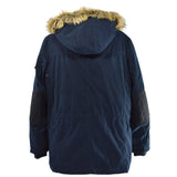 New w/ Tags! NAUTICA MEN'S COAT Faux/Fake Fur HOODED PARKA Dark Navy SIZE: MED.
