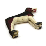 VTG/Antique CARVED WOOD HOUND DOG Mini/Miniature 2.5" FOLK ART Hand-Painted RARE