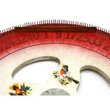 Vintage FOLK ART CARNIVAL GAME WHEEL 29" Gambling CASINO Gaming 0-40 BIRD MOTIF