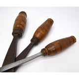 Vintage NOOITGEDAGT CHISEL Lot of 3 "J.N.I.J" Woodworking Tools SWEDISH CHISELS!