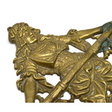 Vintage BRASS FIGURAL WOMAN WALL DECOR 18" Salvaged/Broken Coat Rack REPURPOSE?!