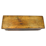 Antique DOVETAIL HARDWOOD BLANKET CHEST 35" Tool Box STANLEY WORKS Brass Handles