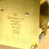 Lot of 3! HAMILTON CLOCK COMPANY MOVEMENTS No.'s 1050-020, 351=030 & 351-030 A