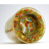 CRUSHED GLASS GOBLET