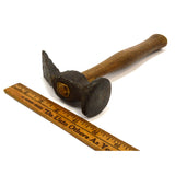 Antique SHOE MAKERS / COBBLER HAMMER Ultra Crude! SOLID HICKORY HANDLE c.18/19th