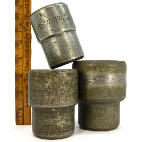 Vintage PLVMB-PLOMB 1" DRIVE 12-PT SOCKET Lot of 3 SAE SOCKETS 2-1/4 1-7/8 1-5/8