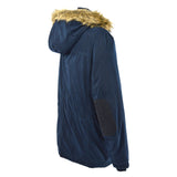 New w/ Tags! NAUTICA MEN'S COAT Faux/Fake Fur HOODED PARKA Dark Navy SIZE: MED.