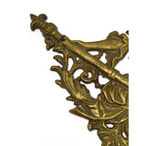 Vintage BRASS FIGURAL WOMAN WALL DECOR 18" Salvaged/Broken Coat Rack REPURPOSE?!