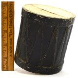 Vintage CAST IRON BANK by KENCO PRODUCTS 4" Barrel-Shaped MARKED "US" Black RARE