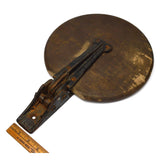 Vintage WALL-MOUNTED FLIP-DOWN STOOL 10" Wood Seat "H&M / CHICAGO HDW. FDRY. CO"