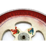 Vintage FOLK ART CARNIVAL GAME WHEEL 29" Gambling CASINO Gaming 0-40 BIRD MOTIF