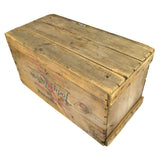 Vintage "FORTY FATHOM BRAND" FISH CRATE Wood Box by BAY STATE FISHING CO. Boston