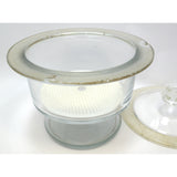 Chemistry LAB GLASS DESICCATOR 12" Tall, 2 Liter w/ 9" PORCELAIN PLATE *Damage*