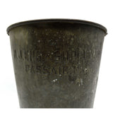VTG/Antique GALVANIZED BUCKET-PAIL Embossed "N.J. ENG. & SUPPLY CO." Passaic, NJ