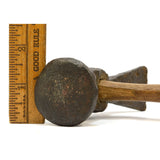 Antique SHOE MAKERS / COBBLER HAMMER Ultra Crude! SOLID HICKORY HANDLE c.18/19th