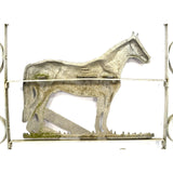 Salvaged ARCHITECTURAL HARDWARE Aluminum SCREEN DOOR FRAME w/ HORSE MOTIF c.1950