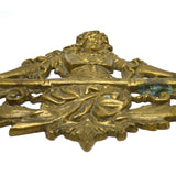 Vintage BRASS FIGURAL WOMAN WALL DECOR 18" Salvaged/Broken Coat Rack REPURPOSE?!