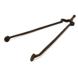 Antique FORGED IRON BLACKSMITH TONGS 22.75" Primitive FIREPLACE TOOL Hearth-Ware