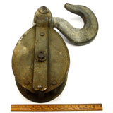 Vintage 12-TON SNATCH BLOCK Star Logo SINGLE SHEAVE 7" Wheel PARTS/REPAIR/DECOR