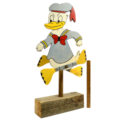 Vintage DONALD DUCK WHIRLIGIG Crude/Primitive FOLK ART WHIRLYBIRD Hand/Homemade