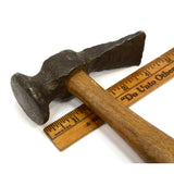 Antique SHOE MAKERS / COBBLER HAMMER Ultra Crude! SOLID HICKORY HANDLE c.18/19th
