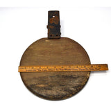 Vintage WALL-MOUNTED FLIP-DOWN STOOL 10" Wood Seat "H&M / CHICAGO HDW. FDRY. CO"