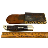 Vintage CASE XX #6265SAB HUNTER KNIFE w/ LANYARD HOLE Jigged Laminate 1964 RARE!