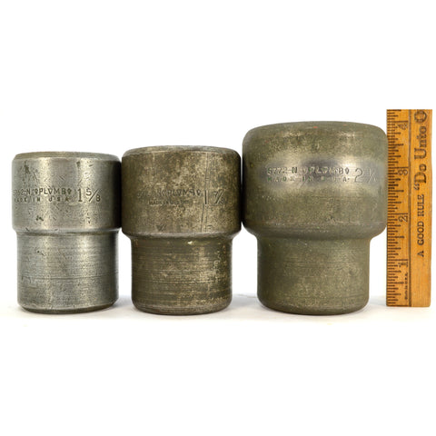 Vintage PLVMB-PLOMB 1" DRIVE 12-PT SOCKET Lot of 3 SAE SOCKETS 2-1/4 1-7/8 1-5/8